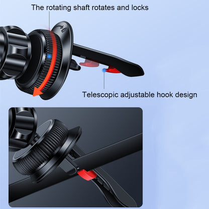 720 Degree Rotating Air Outlet Car Phone Holder Universal Magnetic Navigation Bracket(Silver) by buy2fix