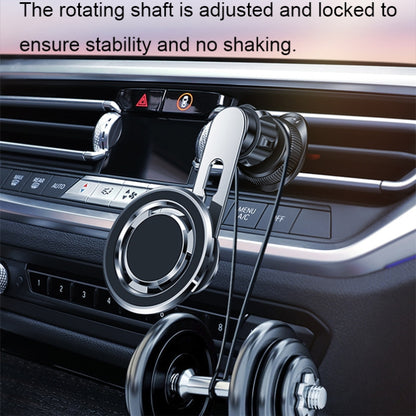 720 Degree Rotating Air Outlet Car Phone Holder Universal Magnetic Navigation Bracket(Silver) by buy2fix