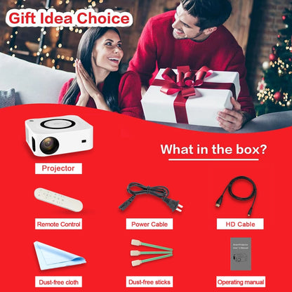 Home HD Projector 1080P Bluetooth WIFI Mobile Phone Smart Projector, Specification: US Plug(2+16G) - LED Projector by buy2fix | Online Shopping UK | buy2fix
