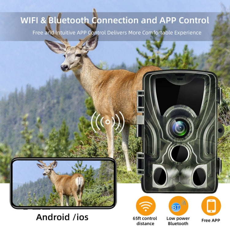 WiFi801Pro 4K Outdoor Tracking Hunting Camera APP Remote Phone Control To View Photos / Video At Any Time - Hunting Cameras by buy2fix | Online Shopping UK | buy2fix