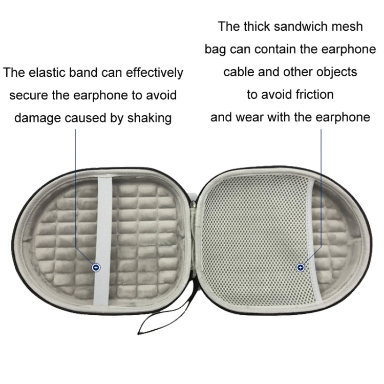 EVA Pressure-resistant Wear-resistant Headphone Bag Storage Box(Black) - Other Earphone Case by buy2fix | Online Shopping UK | buy2fix