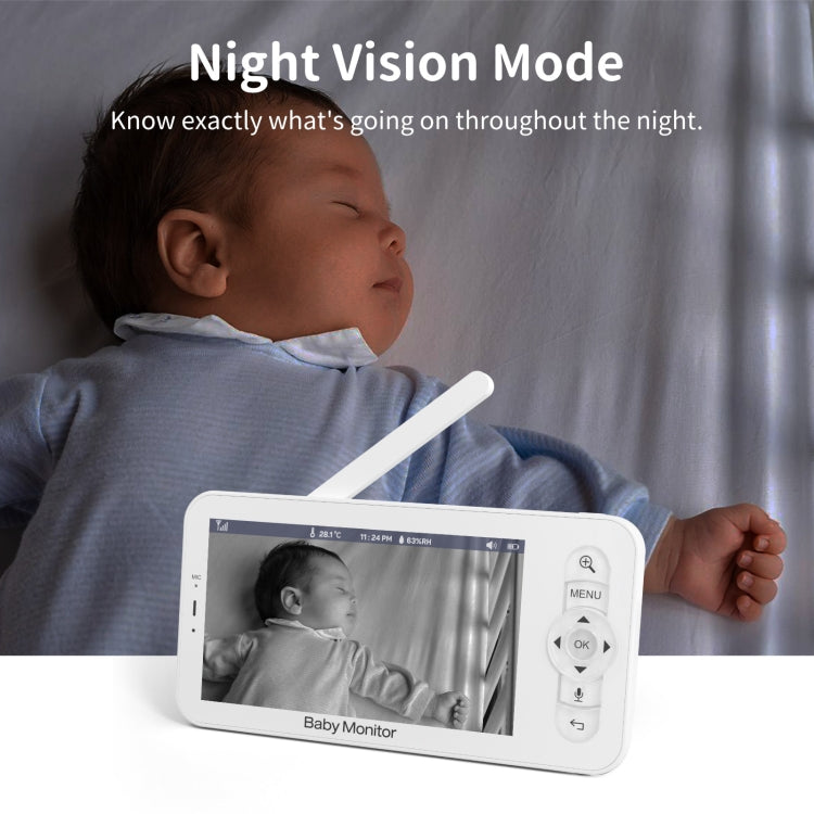 5 Inch HD Baby Monitor Wireless Wifi Baby Care Camera UK Plug by buy2fix