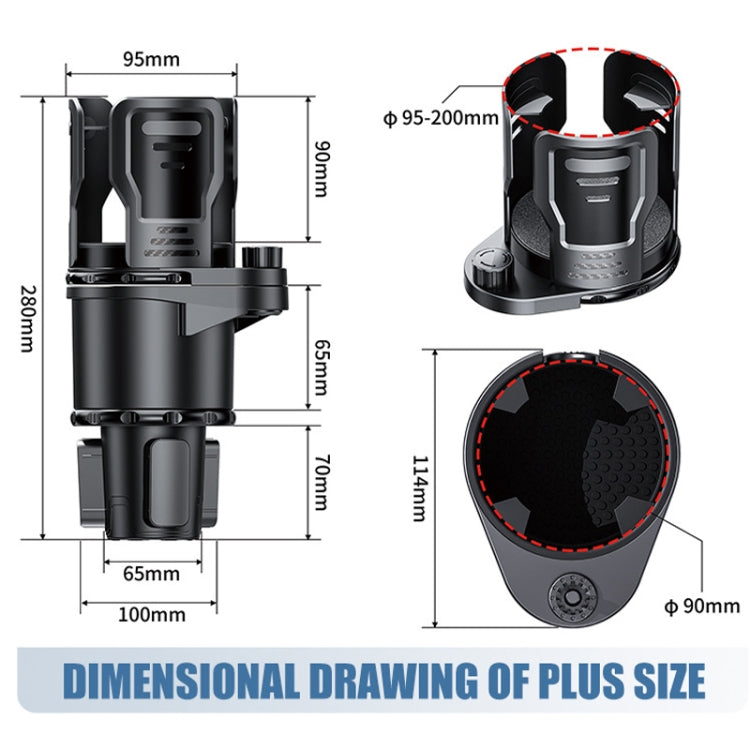 Multifunctional Car Water Cup Holder Drink Holder with Switch Lock, Size: Large by buy2fix