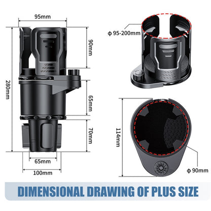 Multifunctional Car Water Cup Holder Drink Holder with Switch Lock, Size: Large by buy2fix