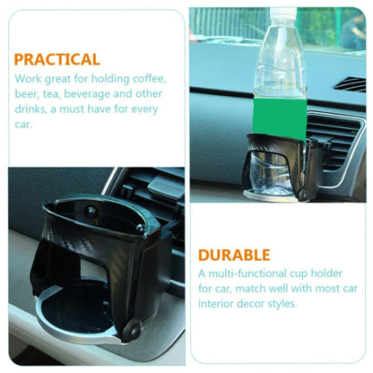 Car Water Cup Holder Multi-function Air Outlet Mobile Phone Holder Ashtray(Carbon Fiber Silver Edge) by buy2fix
