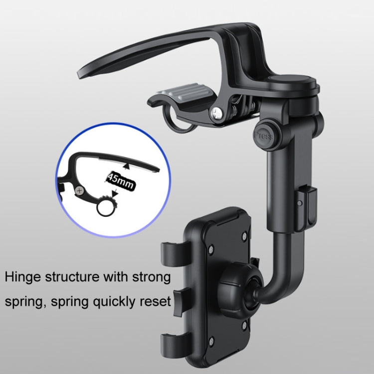 Car Sun Visor Clamp Multi-function Dashboard Mobile Phone Holder(Black) by buy2fix