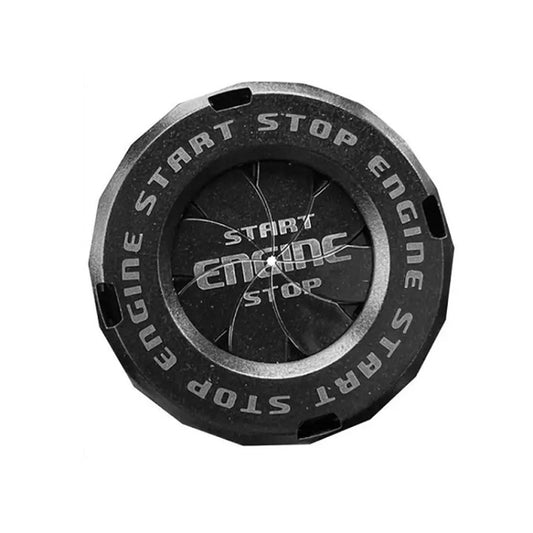 Car Motorcycle One-button Start Button Ignition Switch Rotating Protective Cover(Black) by buy2fix