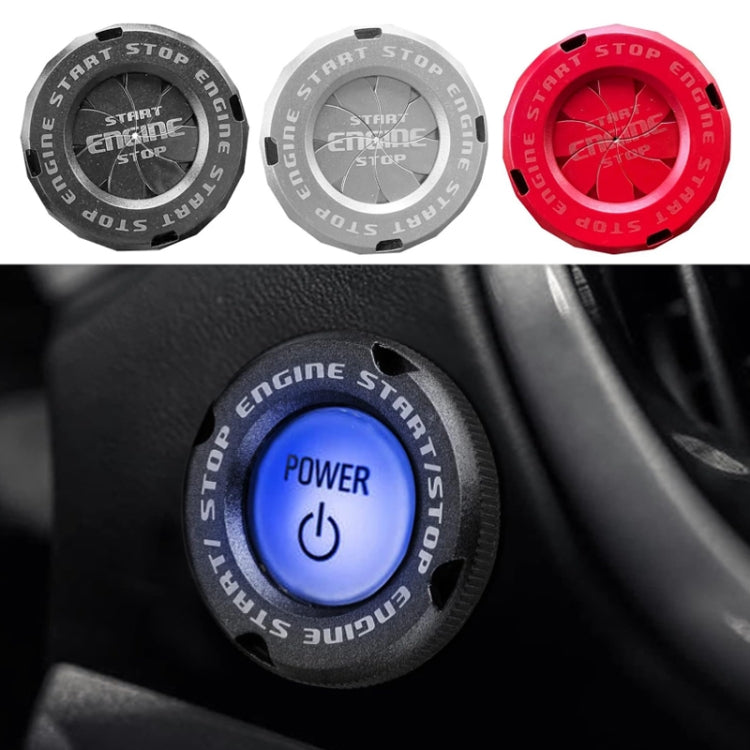 Car Motorcycle One-button Start Button Ignition Switch Rotating Protective Cover(Black) by buy2fix