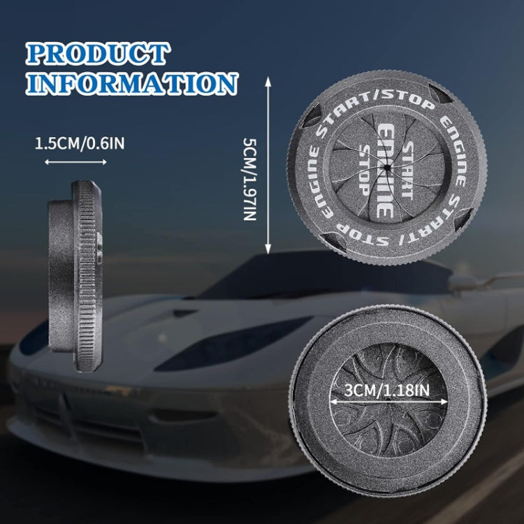 Car Motorcycle One-button Start Button Ignition Switch Rotating Protective Cover(Black) by buy2fix