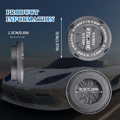 Car Motorcycle One-button Start Button Ignition Switch Rotating Protective Cover(Black) by buy2fix