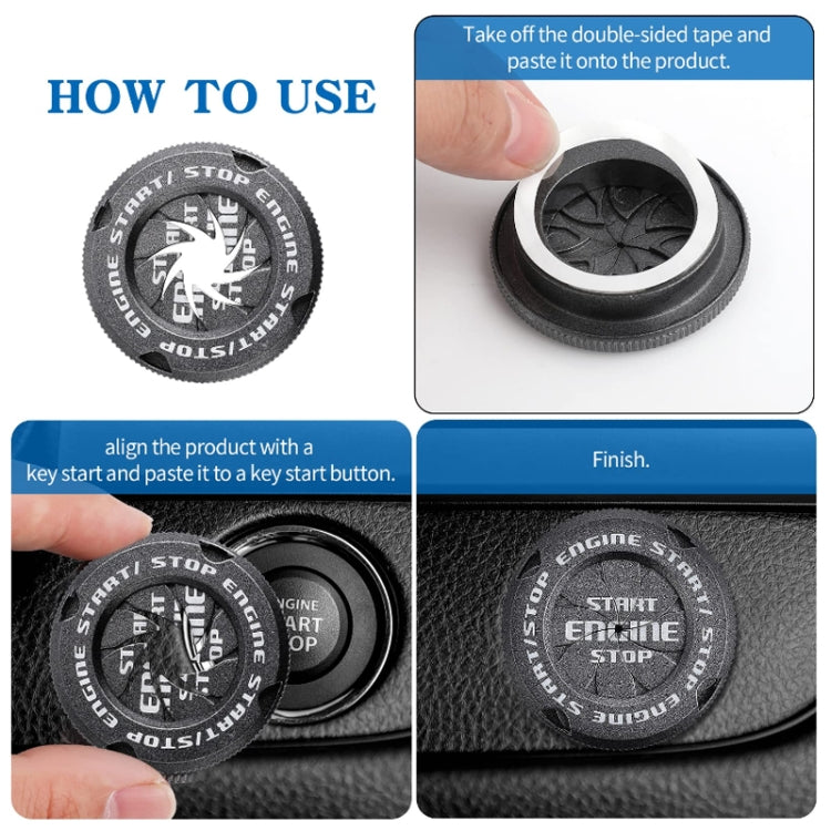 Car Motorcycle One-button Start Button Ignition Switch Rotating Protective Cover(Black) by buy2fix