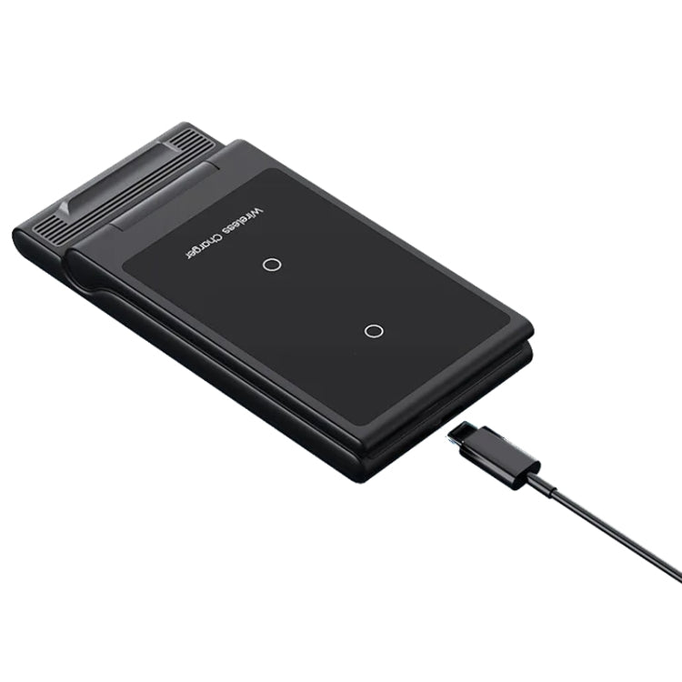 15W 3-in-1 Foldable Portable Multifunctional Stand Wireless Charger(Black) by buy2fix