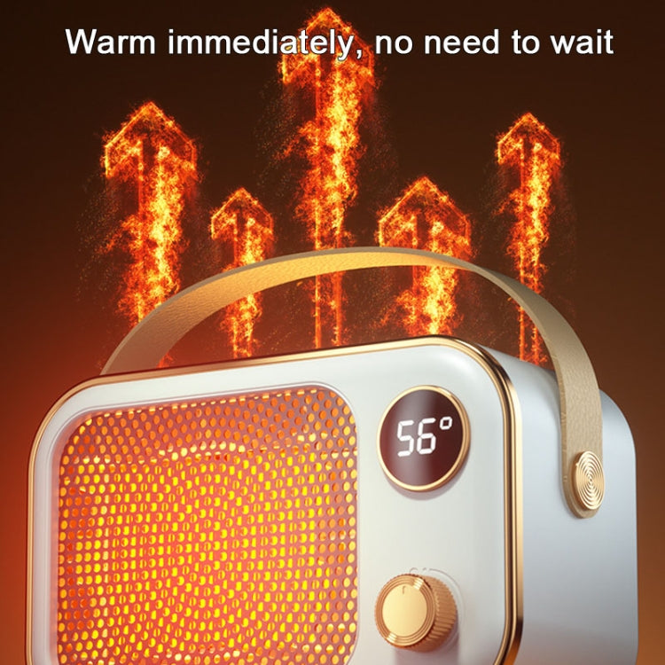 1200W Electric Heater Winter Hand Warmer with Screen Display,EU Plug(White) by buy2fix