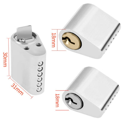 Fire Door Lock Cylinder Door Latch Fittings With Key, Model: Copper Core Interlocking+1 Key - Lock Cylinders by buy2fix | Online Shopping UK | buy2fix