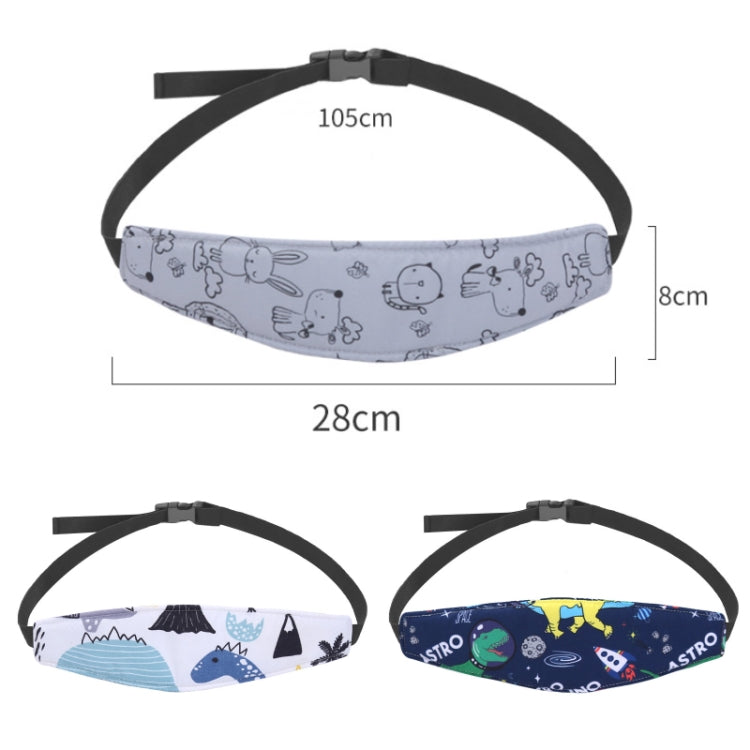 Baby Head Restraint Belt Child Car Safety Seat Head Support Auxiliary Belt(Star Dinosaur) by buy2fix