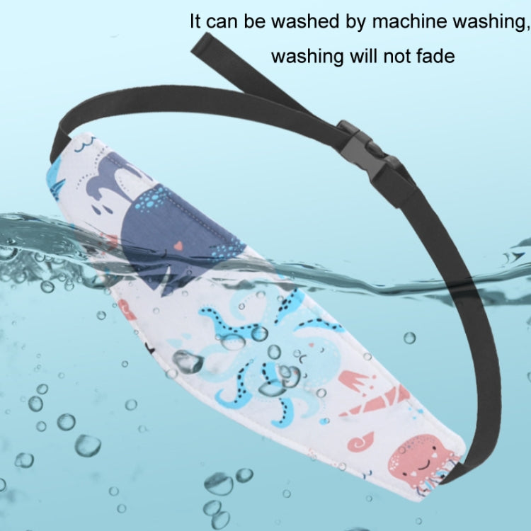 Baby Head Restraint Belt Child Car Safety Seat Head Support Auxiliary Belt(White Dinosaur) by buy2fix