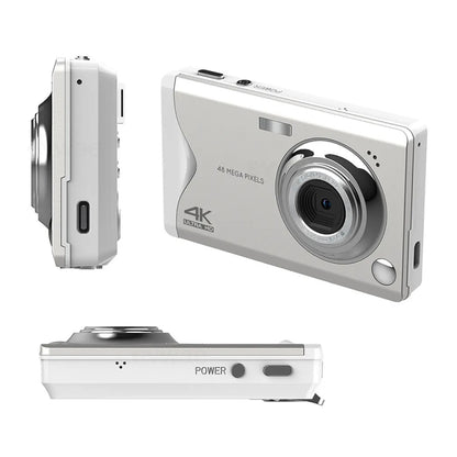 4K HD 3.0-Inch IPS Screen Autofocus HD Digital Camera(White) by buy2fix
