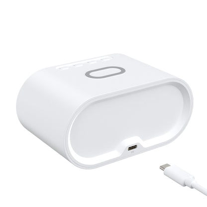 15W LED Mirror Wireless Charger Desktop Multifunctional Mini Clock(White) by buy2fix