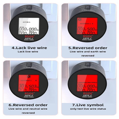 BSIDE ASTS Circuit Analyzer Plug Power Tester EU Plug - Current & Voltage Tester by BSIDE | Online Shopping UK | buy2fix