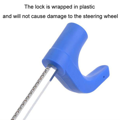 Car Anti-Theft Steering Wheel Retractable Adjustable Code Lock(Blue) by buy2fix