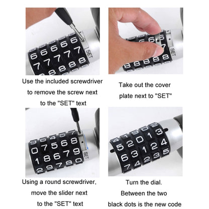 Car Anti-Theft Steering Wheel Retractable Adjustable Code Lock(Black) by buy2fix