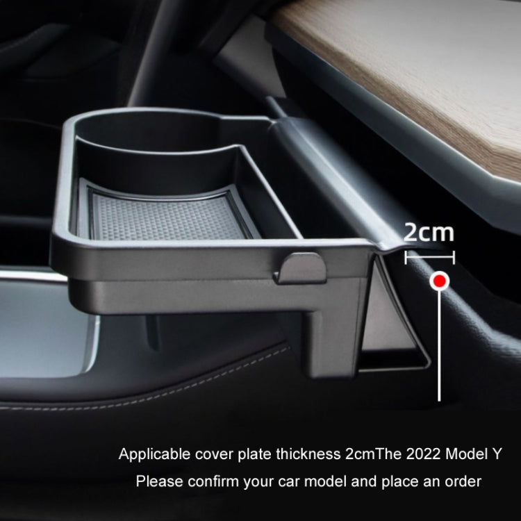 For Tesla Model 3/Y Front Passenger Glove Box Water Cup Holder Storage Box(Black) by buy2fix