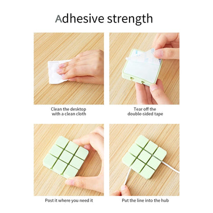 Cable Clip Desk Wall USB Charging Cable Holder Organizer Cable Winder(White) by buy2fix