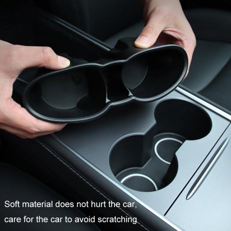 For Tesla Model 3/Y Central Control Instrument Panel Water Cup Limiter Water Cup Holder(Black) by buy2fix