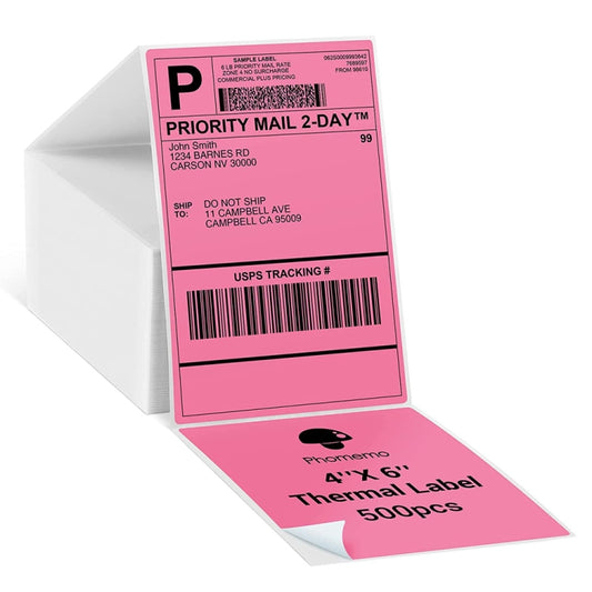 500sheets 4×6 Inch Stickers Thermal Label Paper For Phomemo PM-246S / PM-241BT / D520BT, Style: Folding Rose Red - Printing Paper by buy2fix | Online Shopping UK | buy2fix