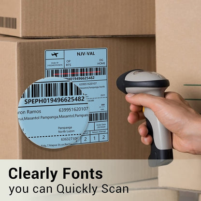 500sheets 4×6 Inch Stickers Thermal Label Paper For Phomemo PM-246S / PM-241BT / D520BT, Style: Folding White by buy2fix