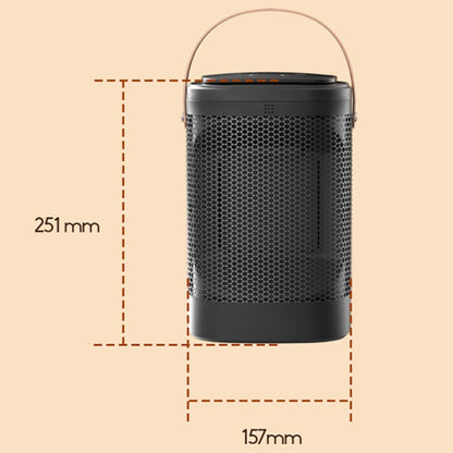 Remote Control Touch Screen Household Desktop PTC Instant Heating Heater, Style: EU Plug(Electronic Model) by buy2fix