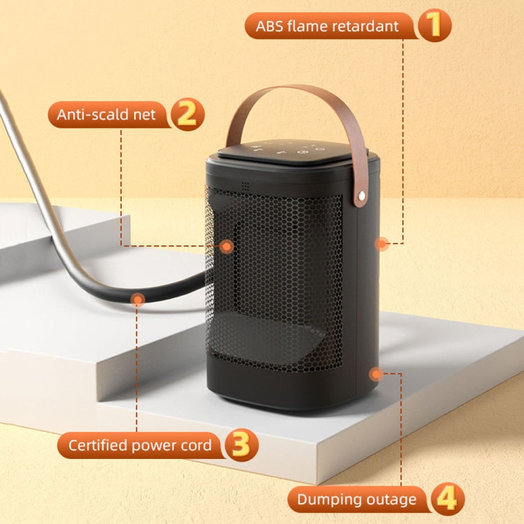 Remote Control Touch Screen Household Desktop PTC Instant Heating Heater, Style: EU Plug(Electronic Model) by buy2fix