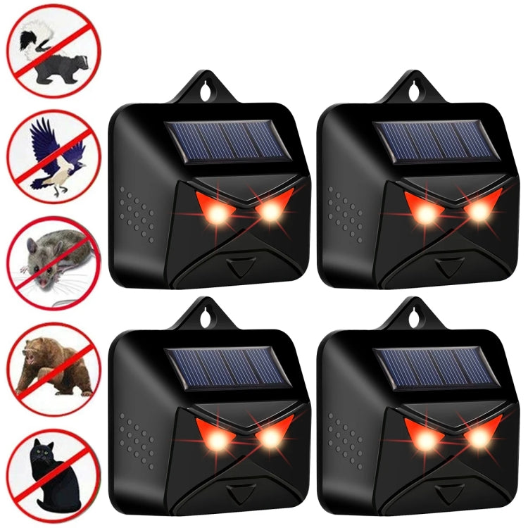 4pcs /Box Solar Animal Repeller Waterproof Animal Deterrent with Red LED Light - Outdoor Insect Repellent by buy2fix | Online Shopping UK | buy2fix