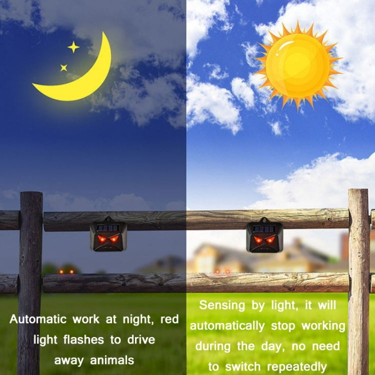 4pcs /Box Solar Animal Repeller Waterproof Animal Deterrent with Red LED Light - Outdoor Insect Repellent by buy2fix | Online Shopping UK | buy2fix