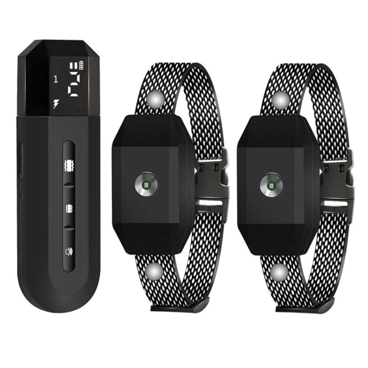 669N-2 Smart Remote Control Dog Trainer Stop Barker Waterproof Vibration Collar - Training Aids by buy2fix | Online Shopping UK | buy2fix