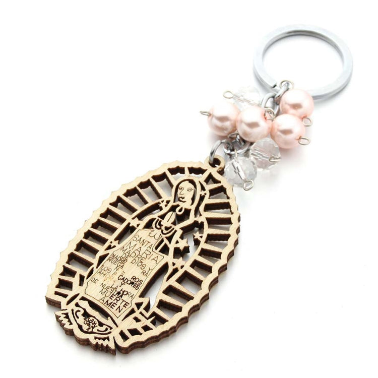Wooden Sign Religious Baptismal Keychain(Pink) by buy2fix