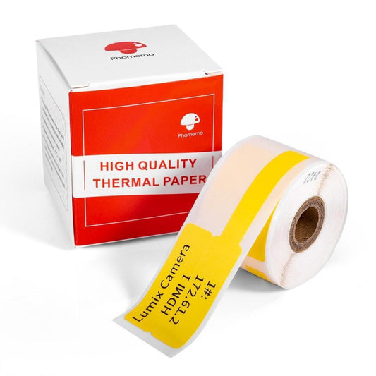 For Phomemo M110 / M200 100pcs /Roll 25x38mm Cable Self-Adhesive Thermal Labels(Yellow) - Printing Paper by Phomemo | Online Shopping UK | buy2fix