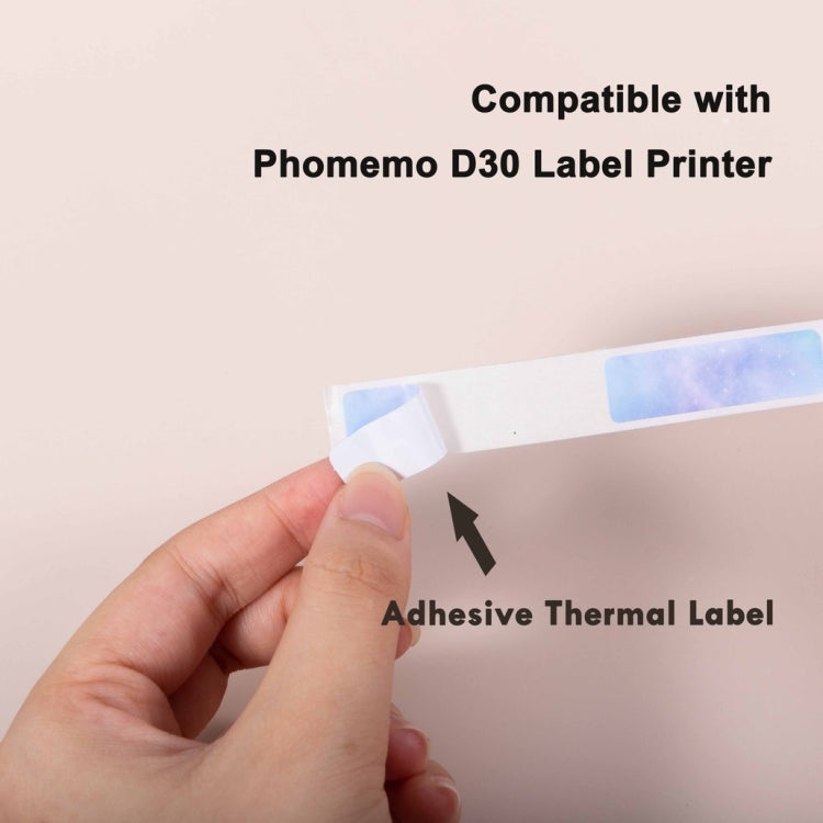 For Phomemo D30 3rolls /Pack 12 X 40mm Stars Thermal Labels by Phomemo