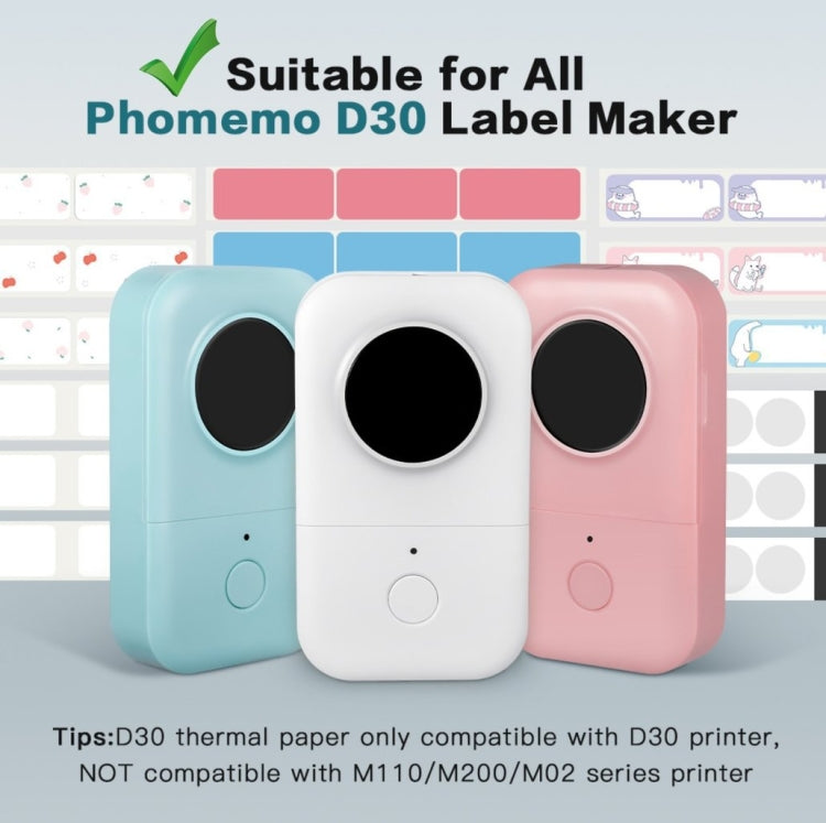For Phomemo D30 3rolls /Pack 12 X 40mm Stars Thermal Labels by Phomemo