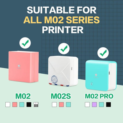 For Phomemo M02 / M02S / M02 Pro 3rolls /Pack 53mm 10 Years Eyes Protection Beige Sticker Thermal Paper - Printing Paper by Phomemo | Online Shopping UK | buy2fix