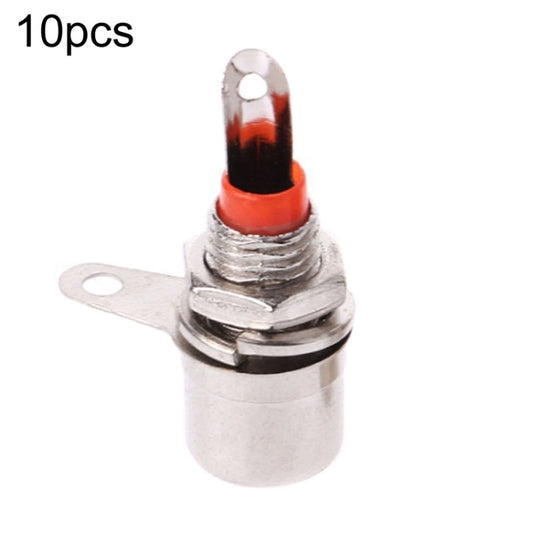 10pcs Small RCA Soldered Lotus Master AV Socket Audio Connector(Red) - RCA Adapter by buy2fix | Online Shopping UK | buy2fix
