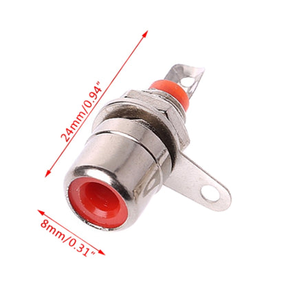 10pcs Small RCA Soldered Lotus Master AV Socket Audio Connector(Red) - RCA Adapter by buy2fix | Online Shopping UK | buy2fix