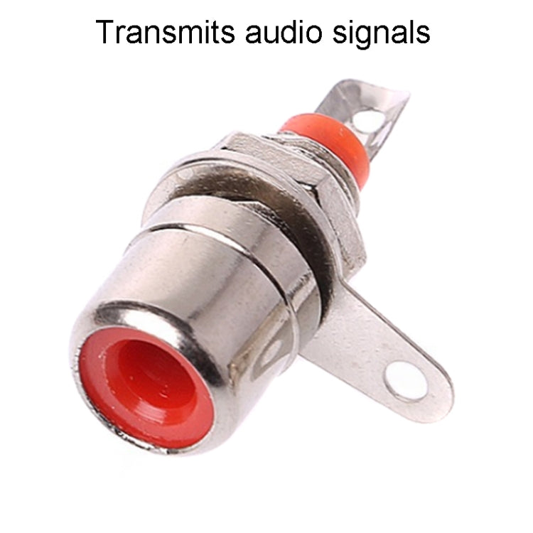 10pcs Small RCA Soldered Lotus Master AV Socket Audio Connector(Red) - RCA Adapter by buy2fix | Online Shopping UK | buy2fix