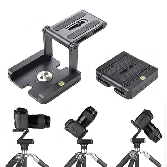 Folding Z Type Tilt Pan Tripod Head Ball Head Quick Release Plate Stand for DSLR Camera by buy2fix