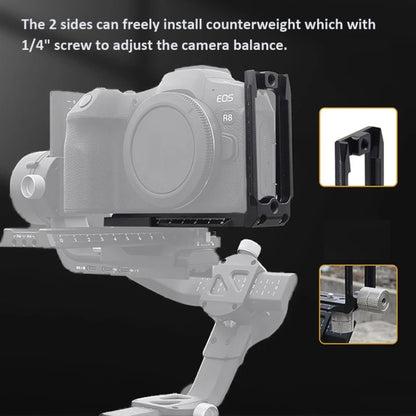 Universal Camera L Shape Bracket Quick Release Plate for Camera RSC2 / RS3 Stabilizers, Spec: L-450 Black by buy2fix