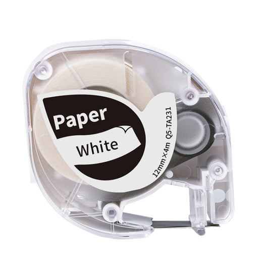 For Phomemo P12 / P12 Pro 12mm x 4m Consumables Label Ribbon, Style: Black Word On White Thermal Paper - Printing Paper by buy2fix | Online Shopping UK | buy2fix