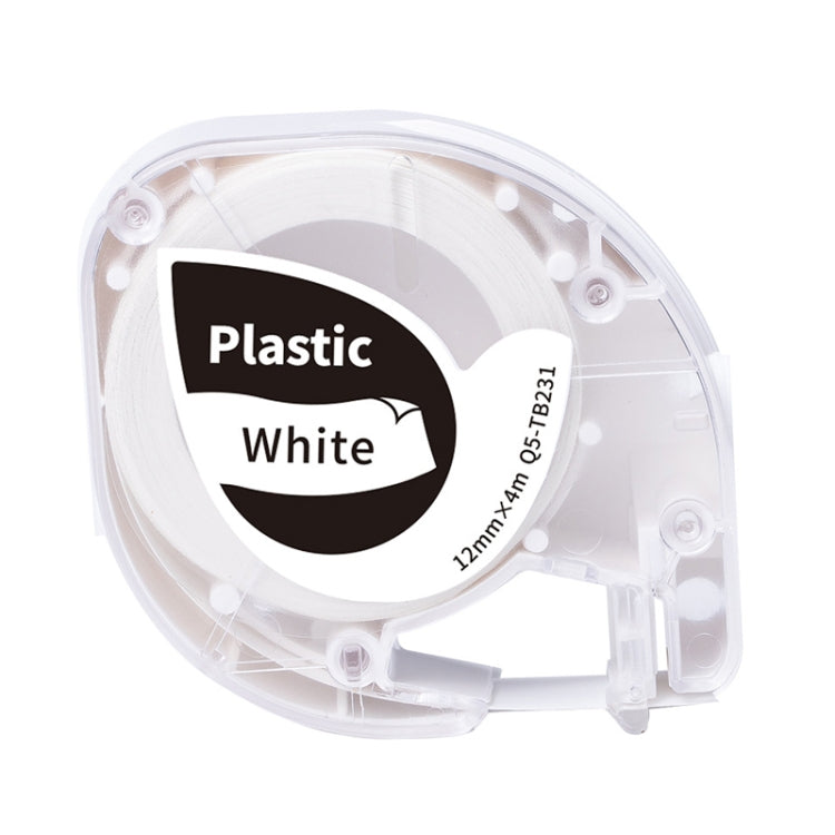 For Phomemo P12 / P12 Pro 12mm x 4m Consumables Label Ribbon, Style: Black Word On White Synthetic Paper by buy2fix