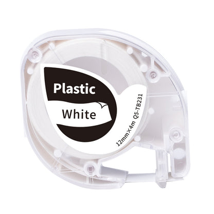 For Phomemo P12 / P12 Pro 12mm x 4m Consumables Label Ribbon, Style: Black Word On White Synthetic Paper by buy2fix