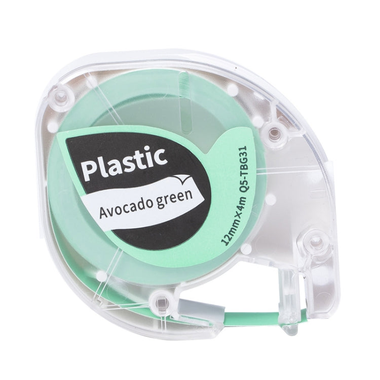 For Phomemo P12 / P12 Pro 12mm x 4m Consumables Label Ribbon, Style: Black Word On Avocado Green Synthetic Paper by buy2fix