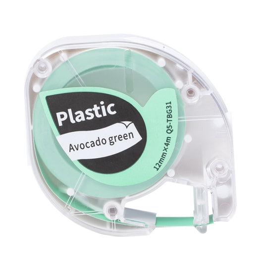 For Phomemo P12 / P12 Pro 12mm x 4m Consumables Label Ribbon, Style: Black Word On Avocado Green Synthetic Paper - Printing Paper by buy2fix | Online Shopping UK | buy2fix